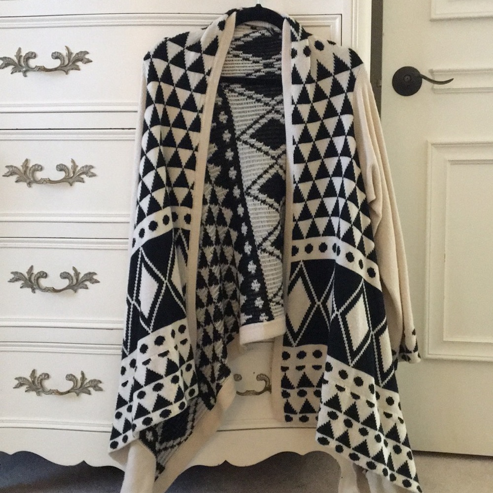 Tan and Black cardigan/sweater